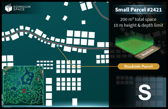 Small #2421 (S) parcel in Somnium Space 