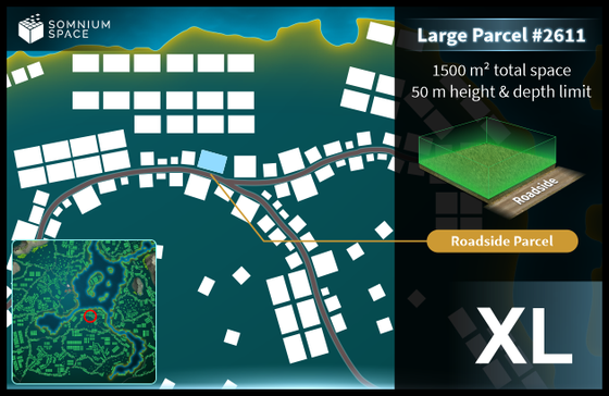 Extra Large #2611 (XL) parcel in Somnium Space