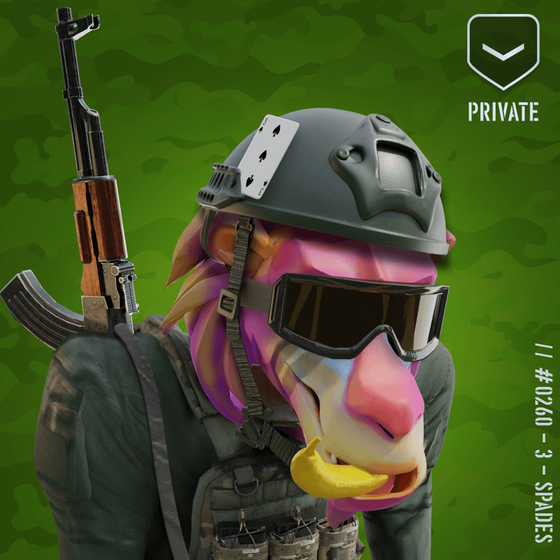 Angry Purple Private Baboon #260