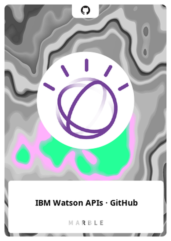 IBM Watson APIs · GitHub