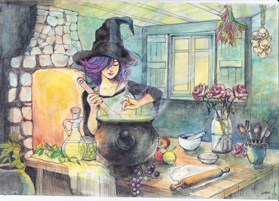 The witch at kitchen