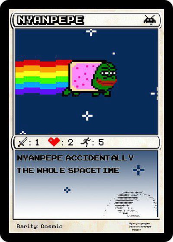 'NYAN PEPE' - NYANPEPE - Series 10, Card 49 of the much sought after RarePepe originals.