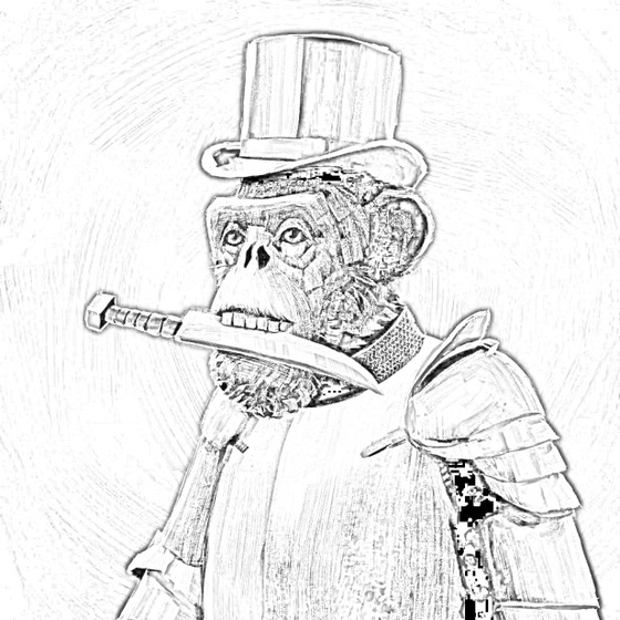 Sketchy Old Ape #729