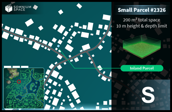 Small #2326 (S) parcel in Somnium Space 