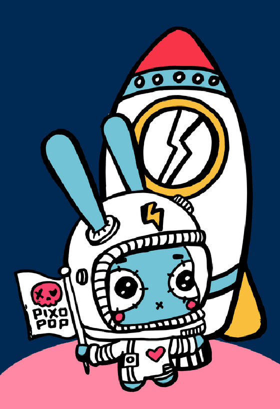 Stitch Bunny To The Pinku Moon 2020 Pixopop