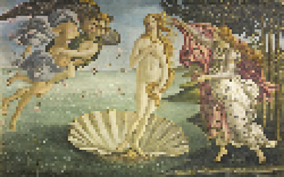 Pixel Art The birth of Venus by Botticelli #10