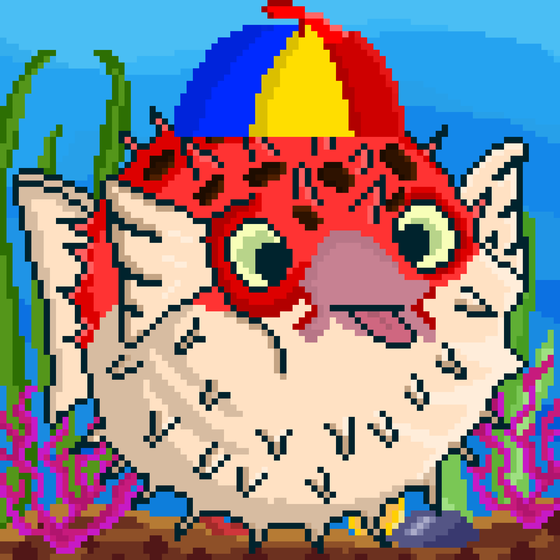 Puffer Pixel Fish #18