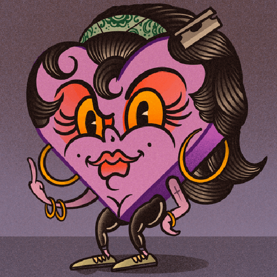 GANGSTERS OF LOVE purple gal