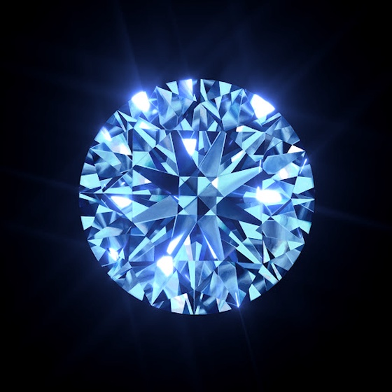 Sky | Round Blue Diamond