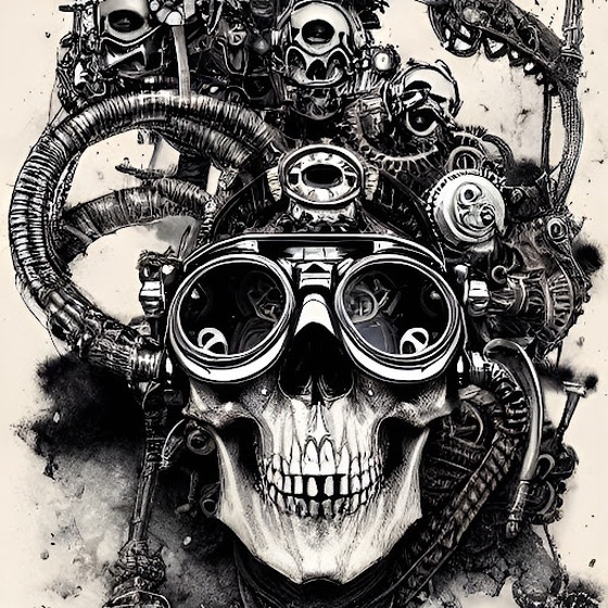 Steampunk Skulls #004