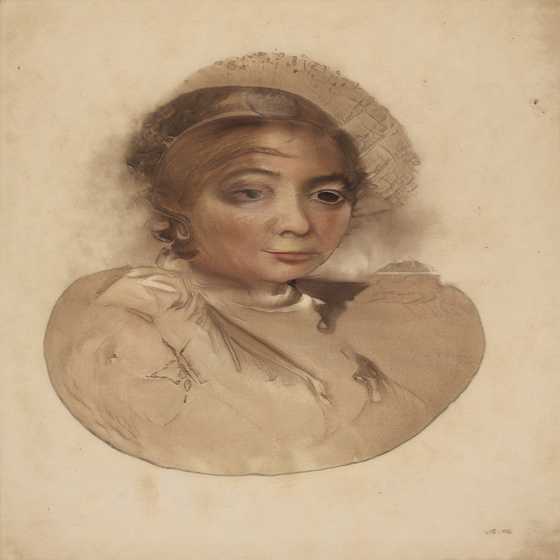 Young Girl With A Hat, From The Artist's Studio