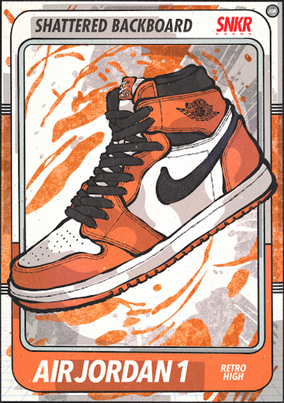 SNKR Cards / Air Jordan 1 Reverse Shattered Backboard / 030