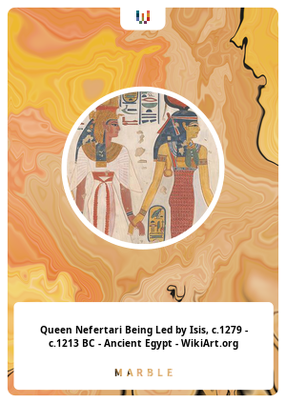 Queen Nefertari Being Led by Isis, c.1279 - c.1213 BC - Ancient Egypt - WikiArt.org