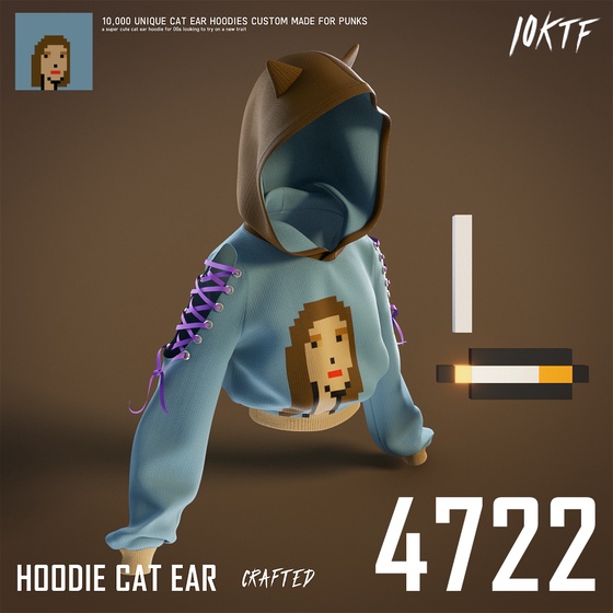 Punk Cat Ear Hoodie #4722