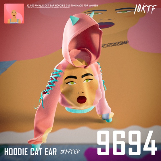 World of Cat Ear Hoodie #9694