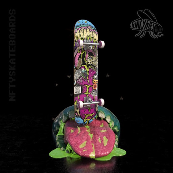 nftyskateboards NFT#115 - Funky Flies "Buzzing"