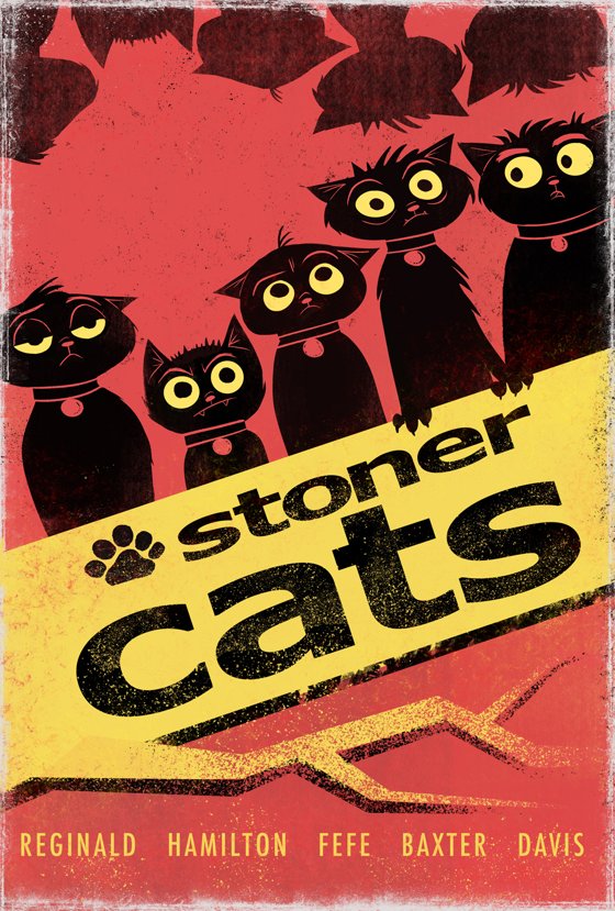 #600 90's Stoner Cats Poster