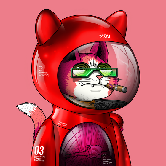 Mars Cat in Spacesuit #542