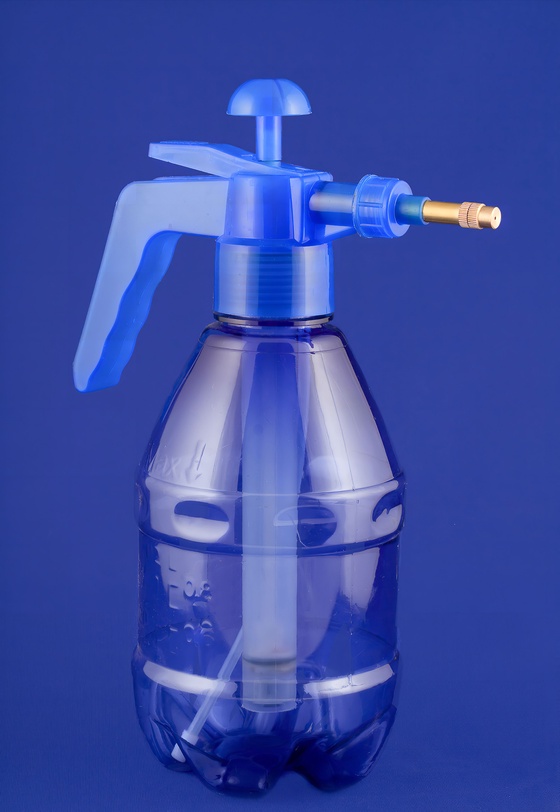 Blue Spray Bottle on Blue