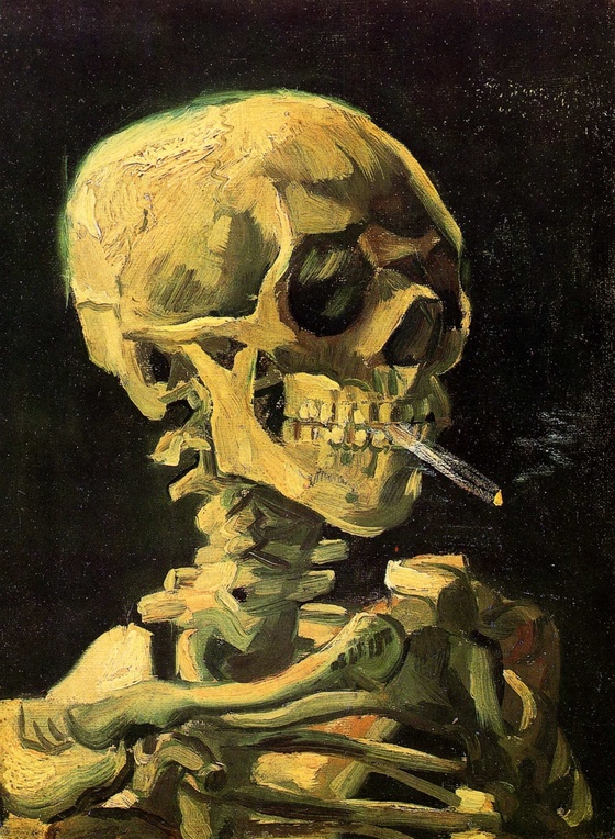 #167 Skull with Burning Cigarette