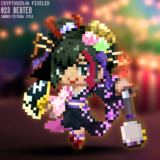 CryptoNinja Pixeled #023 - BENTEN "SUMMER FESTIVAL STYLE"