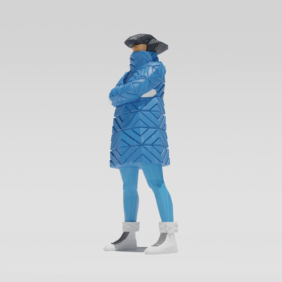 B-GIRL Down jacket NAGAME 2016 BLUE 21 of 30