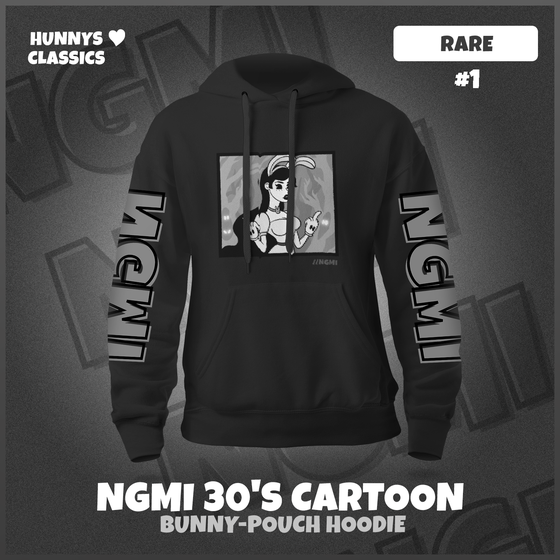 NGMI 30's Cartoon Bunny-Pouch Hoodie #1