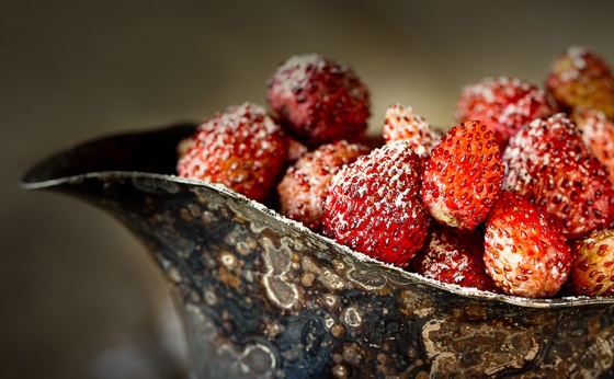 Pitcher With Wild Strawberries