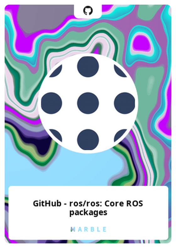 GitHub - ros/ros: Core ROS packages