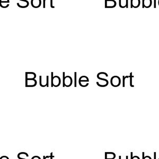 Bubble Sort