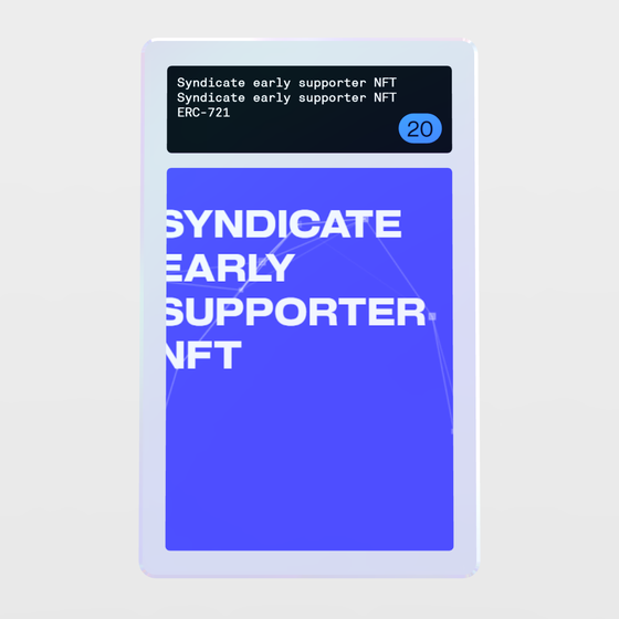 Minter Token - Syndicate early supporter NFT #20