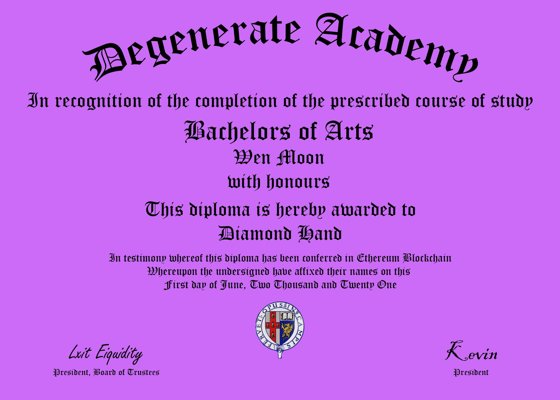 Degen Diploma #1085