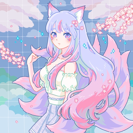 nine tailed fox girl