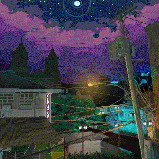 PIXEL ART 004 - PURPLE ALLEY