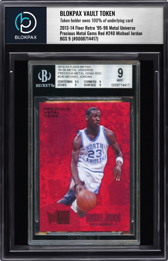 2013-14 Fleer Michael Jordan #240 - BGS 9 (Cert: 8714417)