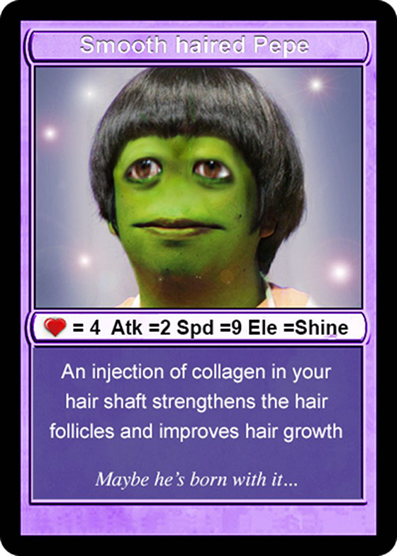 HAIRPEPE | Series #1 Card #18 | 2016 Counterparty NFT Rare Pepe Wallet