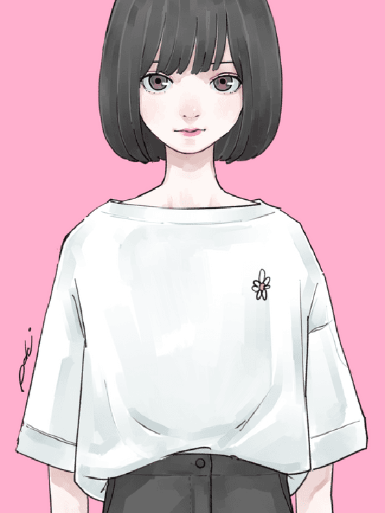 A T-shirt girlⅢ (Tシャツの女の子Ⅲ)