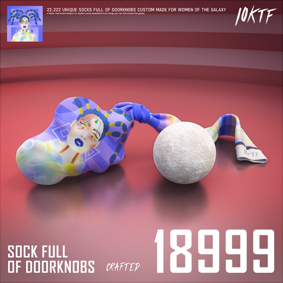 Galaxy Sock Full of Doorknobs #18999