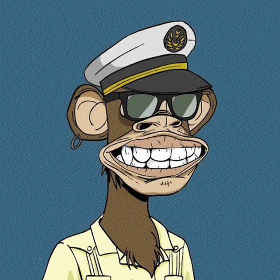 Animated Bored Ape [ Boat Captain ]