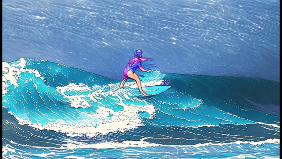 Gnarly Collab: Surfer @mari.salles_, AI Digital Art @jmmmmmmmmmp, Music Singela @lea_blua, original images @itamarguima 1